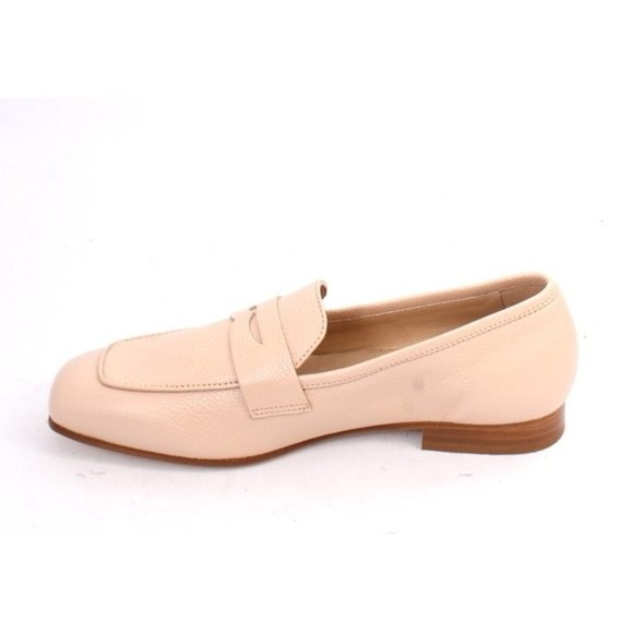 Luca Grossi 133 Beige Leather Classic Penny loafer Flat Shoe - Picture 6 of 8